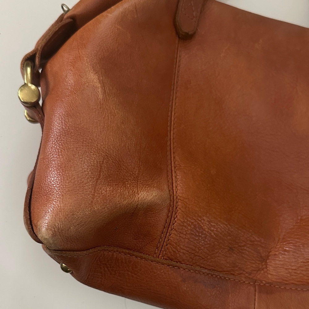 Madewell • Brown Leather Satchel Handbag - Picture 9 of 12